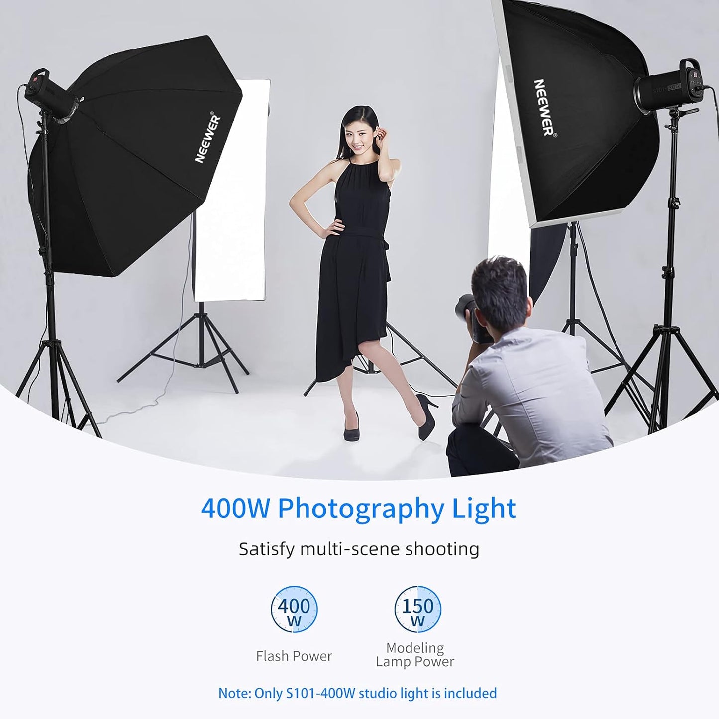 Neewer 10099483 400W Studio Strobe Flash Monolight