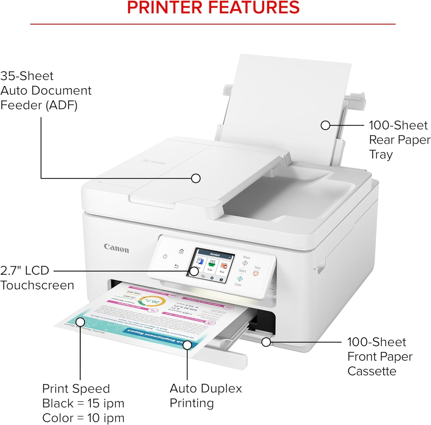 Canon 6258C002 PIXMA TR7820 Wireless All-in-One Printer