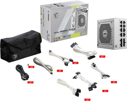 MSI MAGA850GLPCIE5WT A850GL PCIE5 White 850W PSU