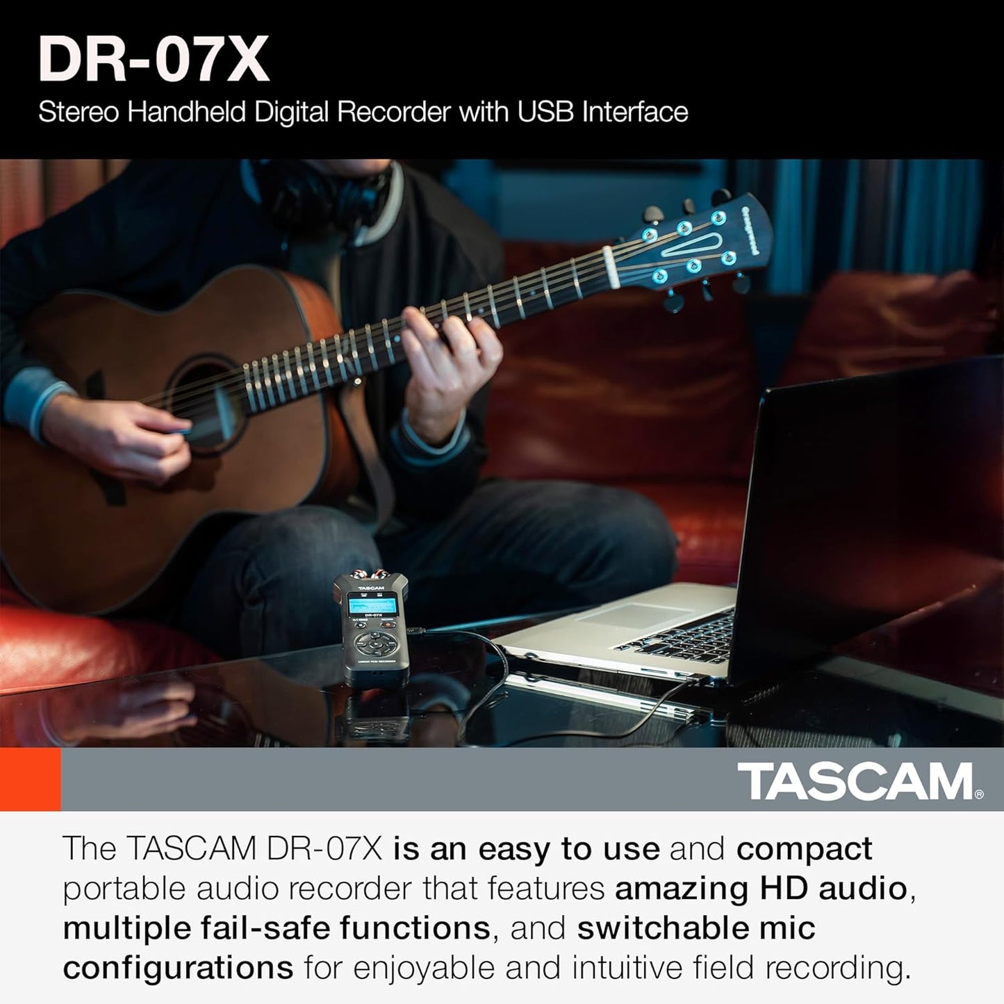 Tascam DR-07X Handheld Digital Audio Recorder