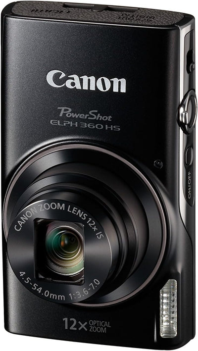 Canon ELPH 360 HS Black PowerShot Digital Camera 12x Zoom