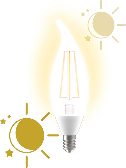 GE LED+ Dusk to Dawn E12 Candelabra Bulbs 2-Pack