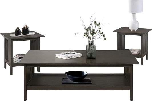 Lexicon 194840114581 Noel 3-Piece Antique Gray Coffee Table Set