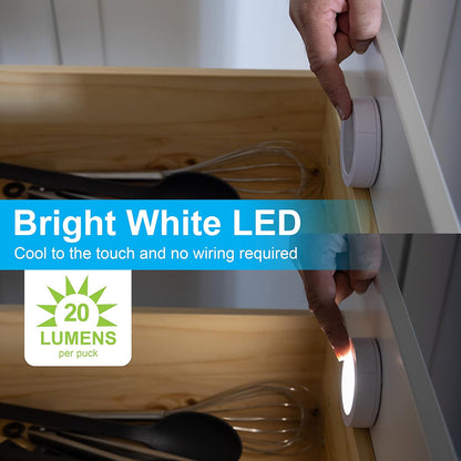 GE 25434 Wireless LED Puck Lights 2-Pack