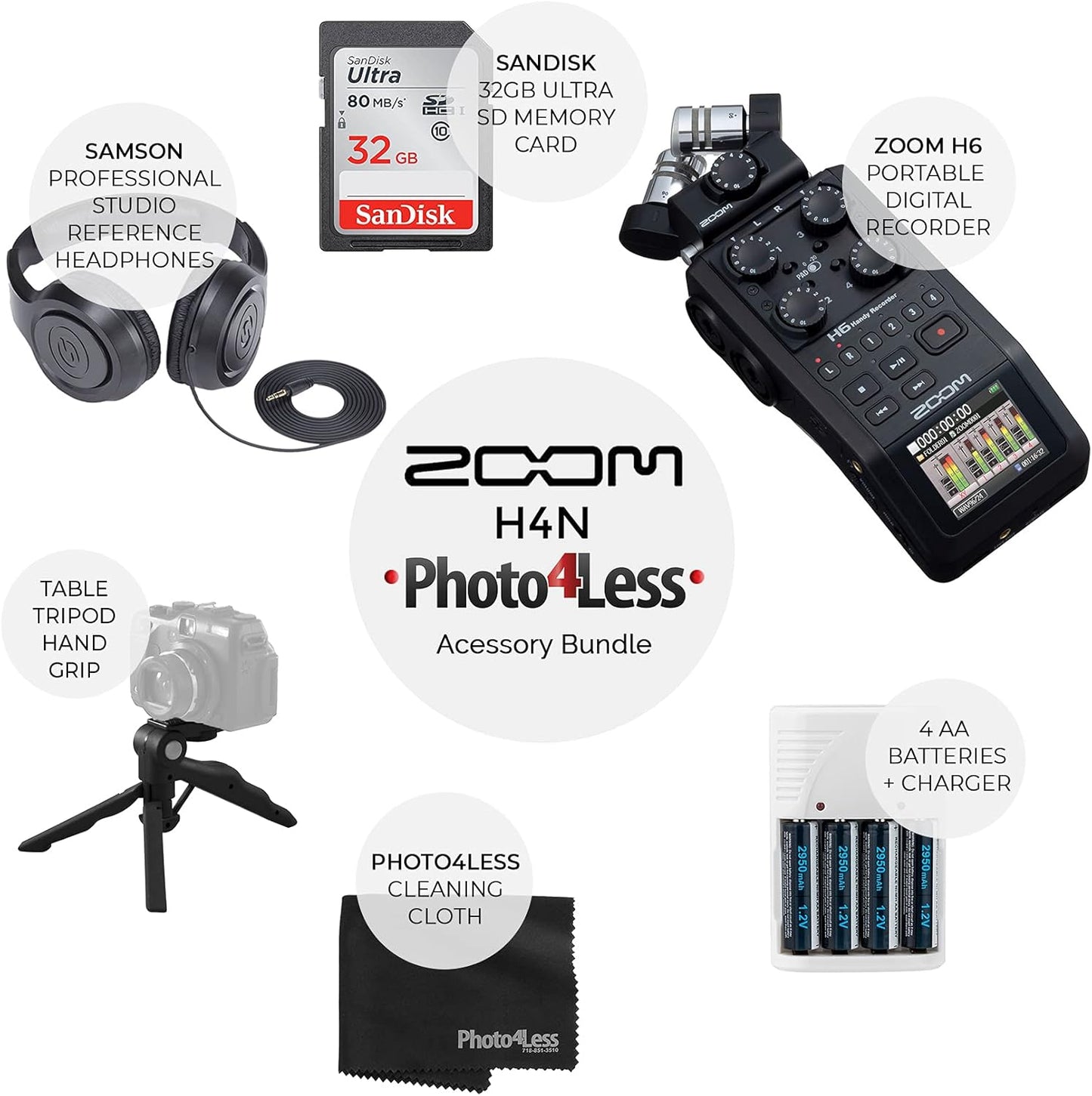 Zoom ZH4n Pro Portable Recorder Kit with Accessories