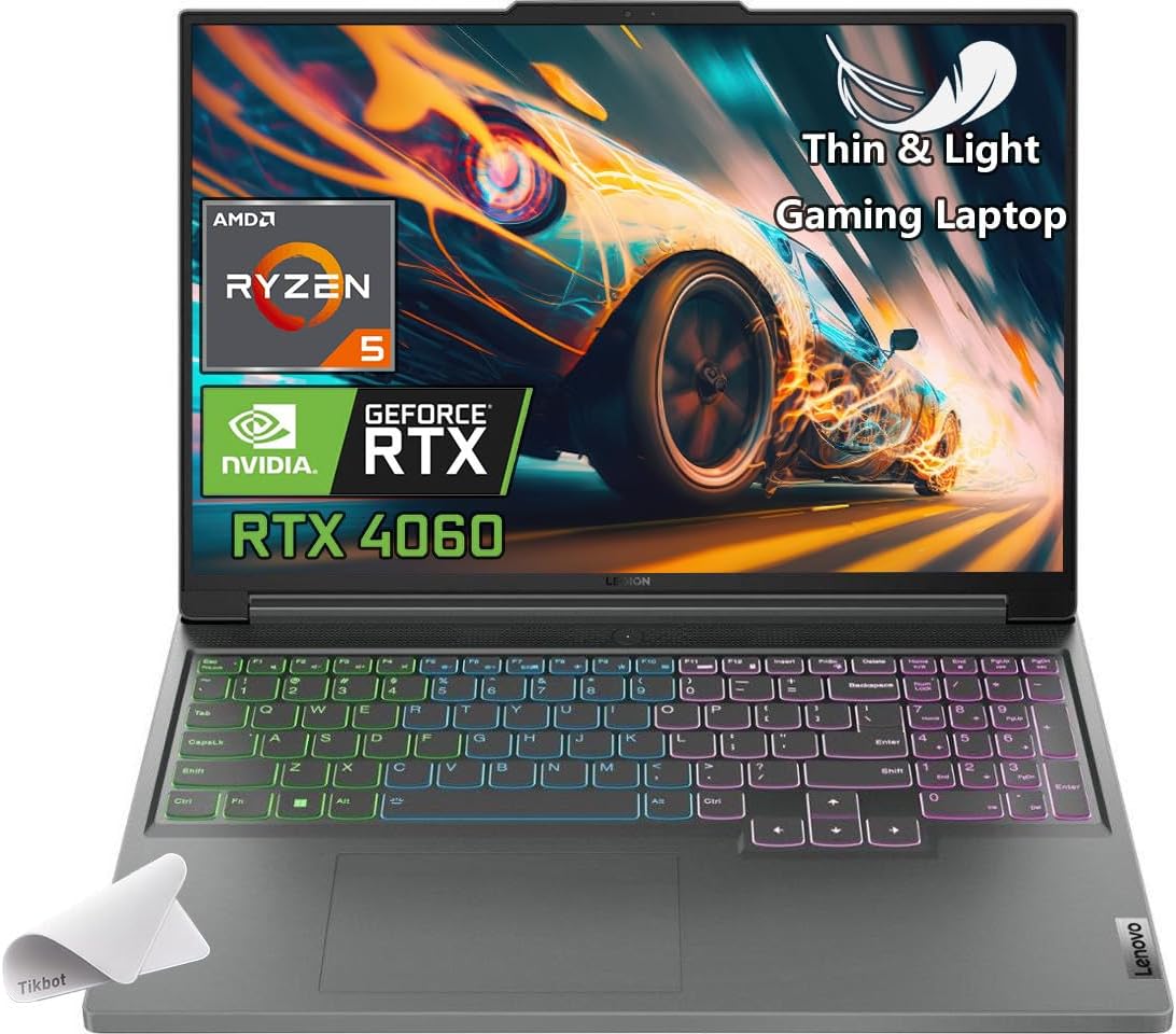 Lenovo AMD Ryzen 5 7640HS Legion Slim 5 RTX 4060 Gaming Laptop
