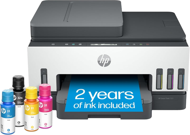 HP Smart Tank 7301 Wireless All-in-One Printer Ink Included — main product image