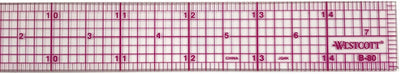 Westcott CTB80 C-Thru 8ths Graph Transparent Ruler 15-inch