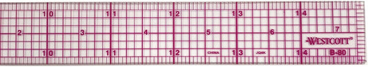 Westcott CTB80 C-Thru 8ths Graph Transparent Ruler 15-inch