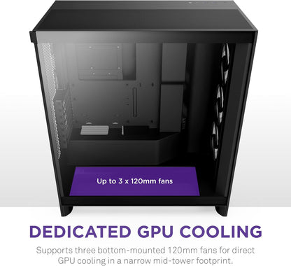 NZXT H7 Flow RGB 2024 - Mid-Tower ATX Airflow Case - Black