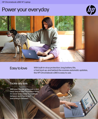 HP HP Chromebook X360 14b 2-in-1 Laptop Bundle