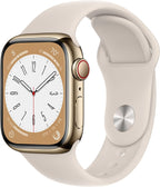 Apple MNV93LL/A-cr Watch Series 8 - Gold Cellular 41MM Renewed