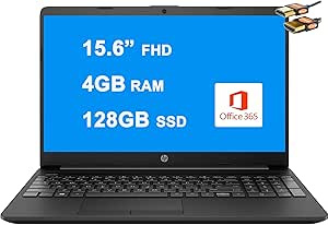 HP Flagship 15 Laptop 15.6" FHD Celeron 4GB 128GB SSD (Renewed)