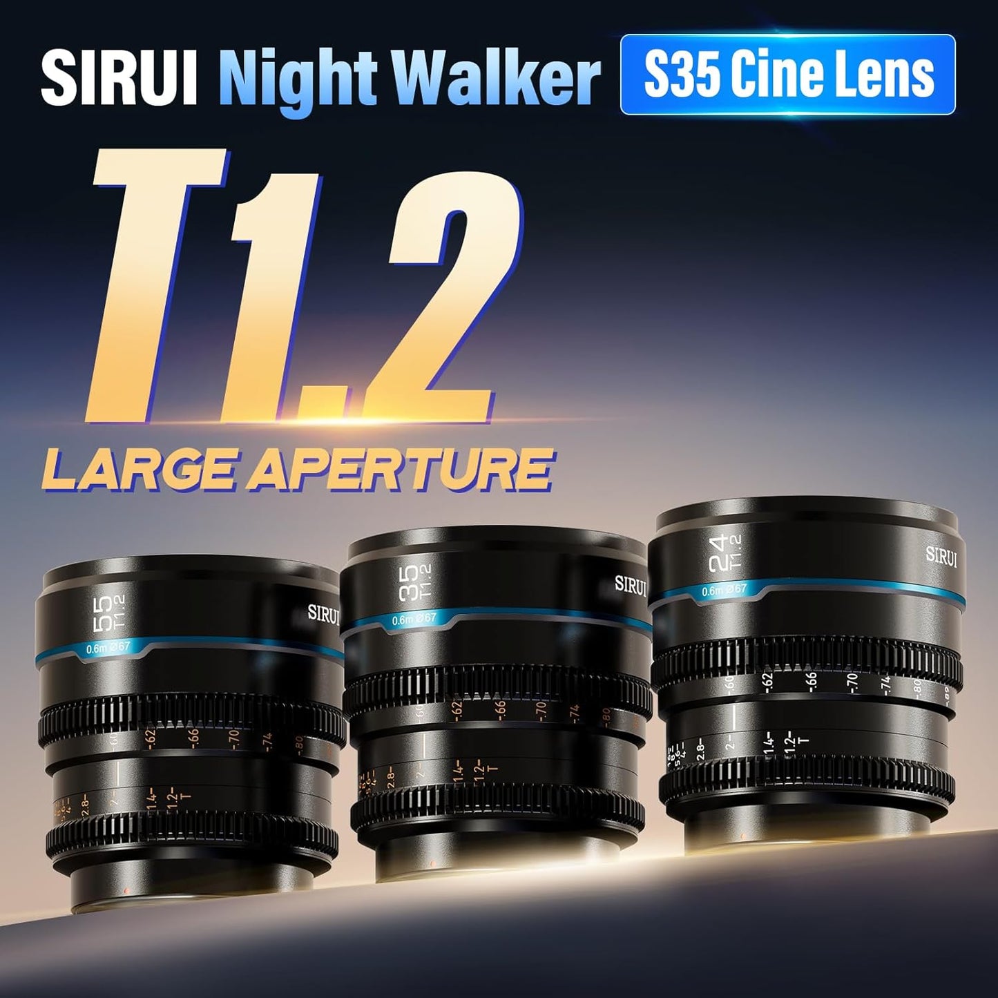 Sirui SP-231456 Night Walker T1.2 Cine Lens Set E-Mount