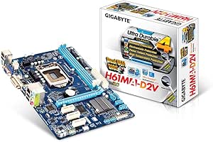 Gigabyte GA-H61MA-D2V LGA1155 uATX Motherboard — main product image