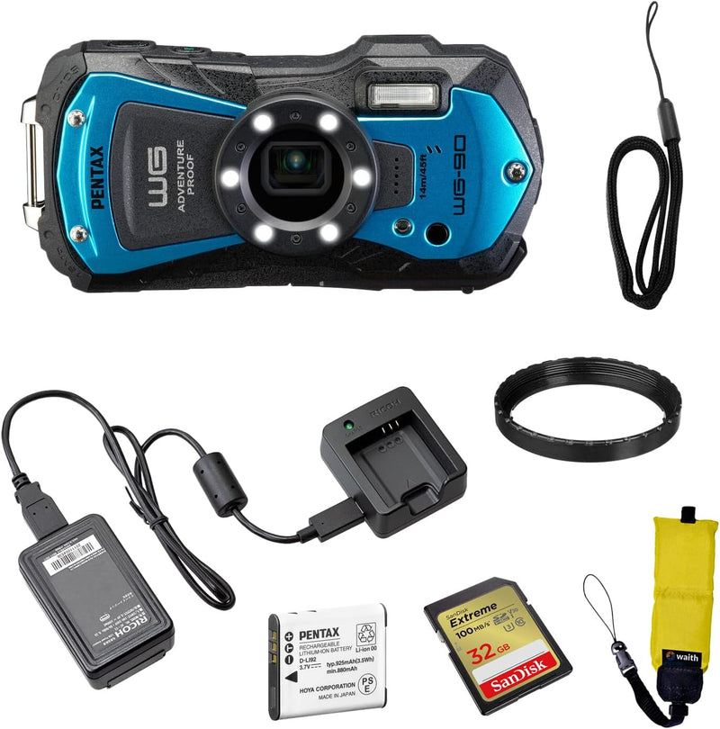 Pentax PEN02145-KIT1 WG-90 Waterproof Camera 32GB Bundle — main product image