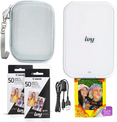 Canon ivy 2 Mini Photo Printer - Pure White Portable Printing