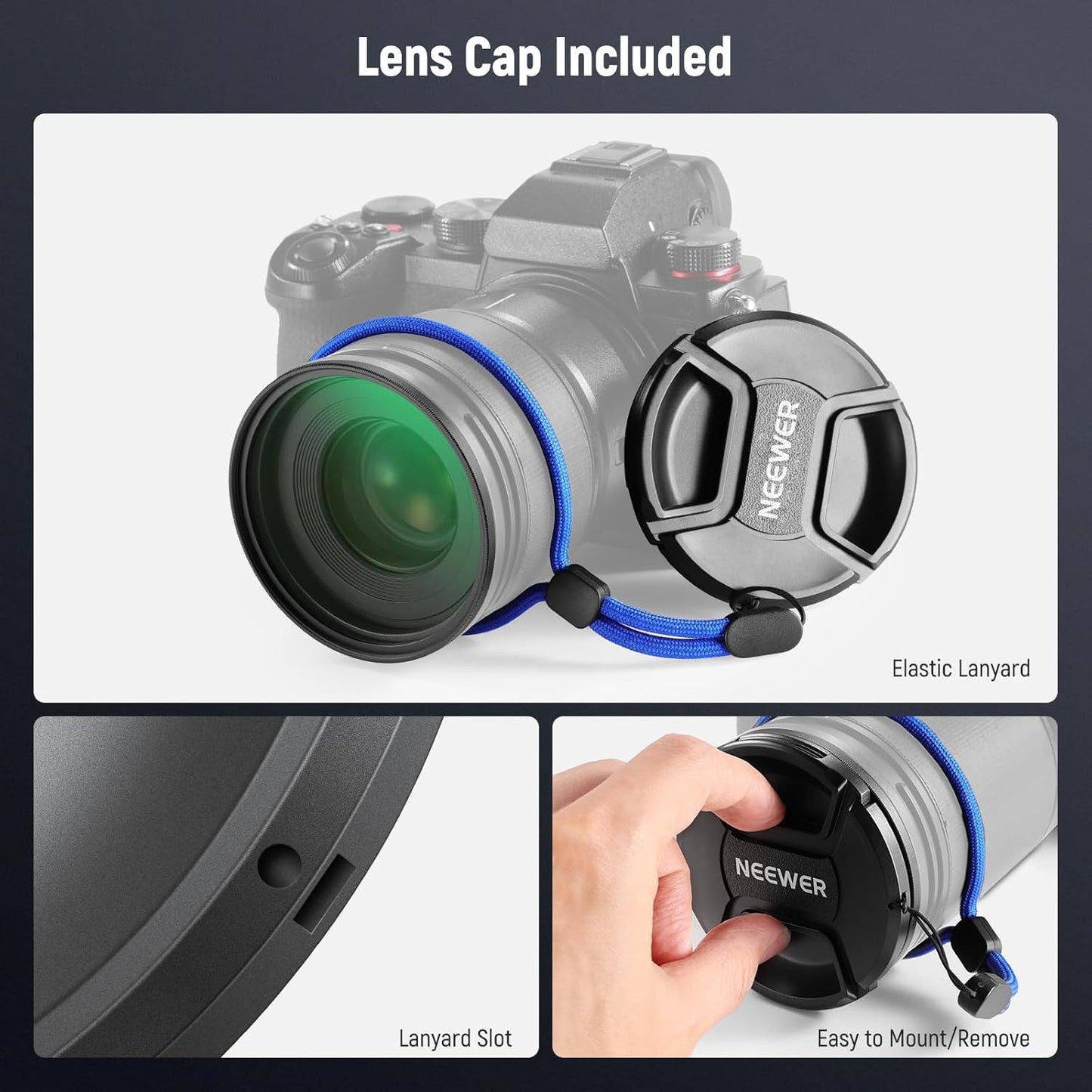 Neewer 10104890 82mm MC UV Protection Filter Lens Cap