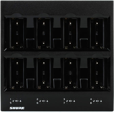 Shure SBC800-US 8-Bay Battery Charger - Rechargeable Lithium-Ion