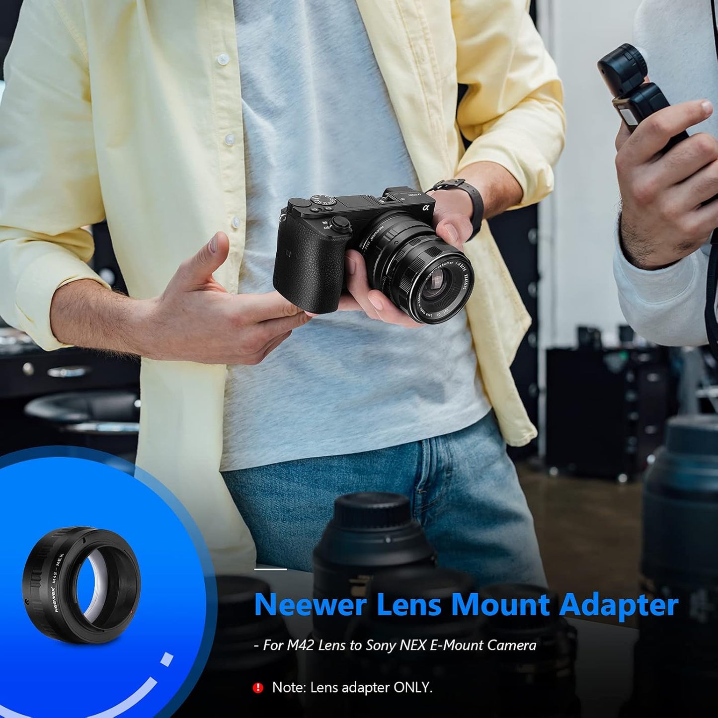 Neewer 10087427 Lens Adapter M42 to Sony E-Mount