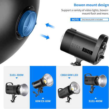 Neewer 10089551 16" Beauty Dish Reflector Bowens Mount