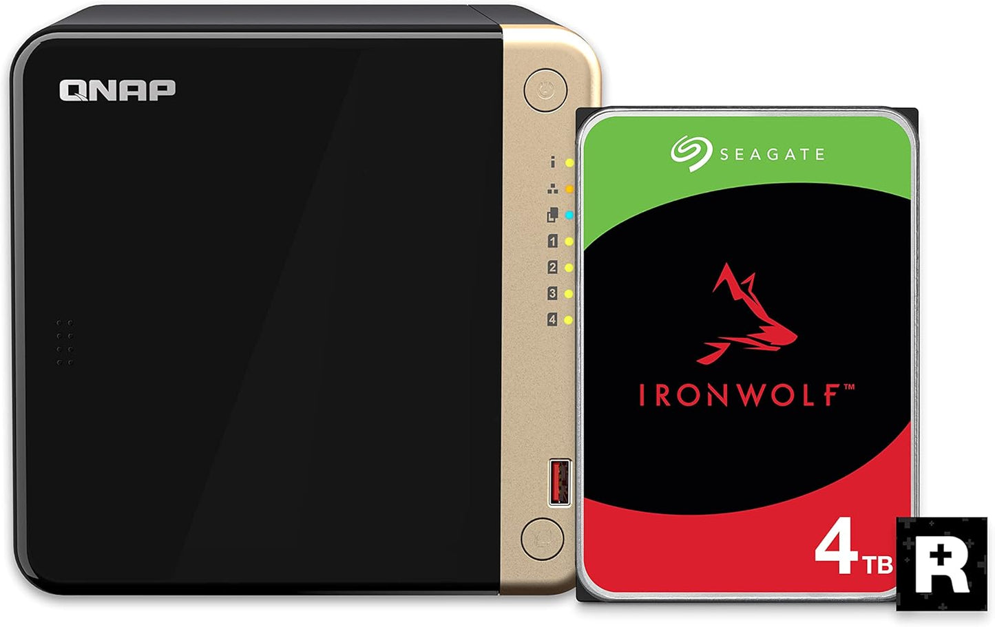 QNAP TS-262-4G-US 12TB NAS Preconfigured RAID 5 Seagate IronWolf Bundle