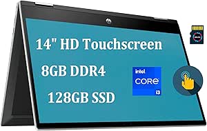 HP Pavilion X360 14" 2-in-1 Touchscreen Laptop (Renewed)