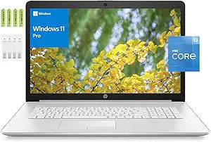 HP 17 17.3" FHD i3 Laptop, 12GB RAM, 256GB SSD, Win11 Pro