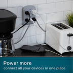 Philips 6-Outlet Surge Protector Wall Tap 2-Pack