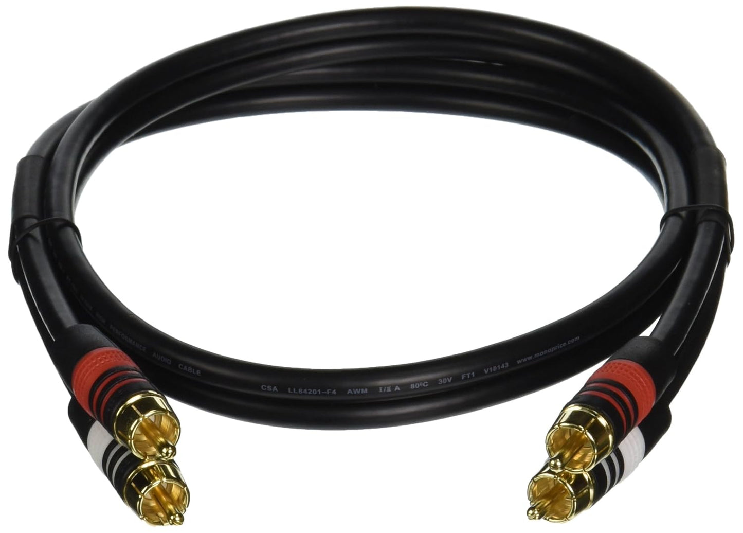 Monoprice 100320 Component Video/Audio Cable - 6ft, RCA Coaxial