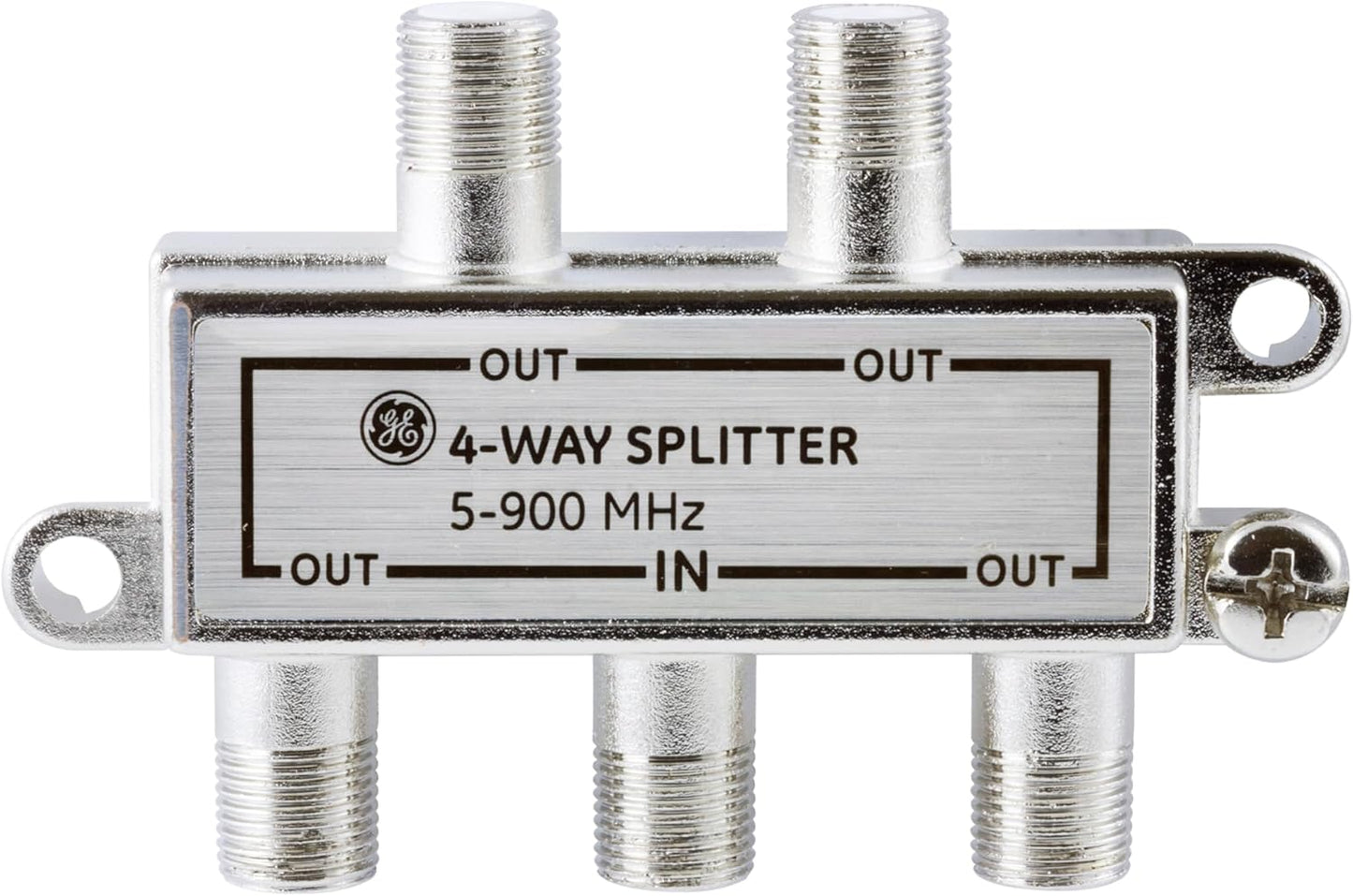GE 35047 4-Way Coaxial Cable Splitter 5-900 MHz