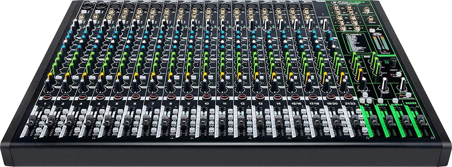 Gravity PROFX22V3+TH02+XLR(2)+M Mackie ProFX22v3 Mixer Bundle