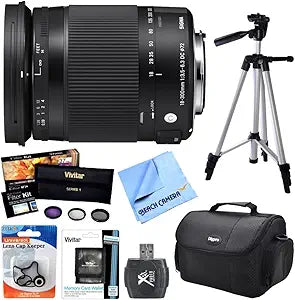 Sigma 18-300mm F3.5-6.3 Macro Lens Canon EF Bundle