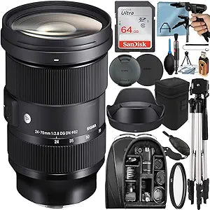 Sigma 578965 24-70mm f/2.8 Sony E-Mount Lens Bundle