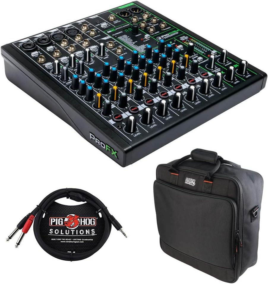 Mackie ProFX10v3 10-Channel Mixer FX Bundle