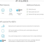 HP New Version LaserJet Pro 4001n B&W Printer (Renewed)