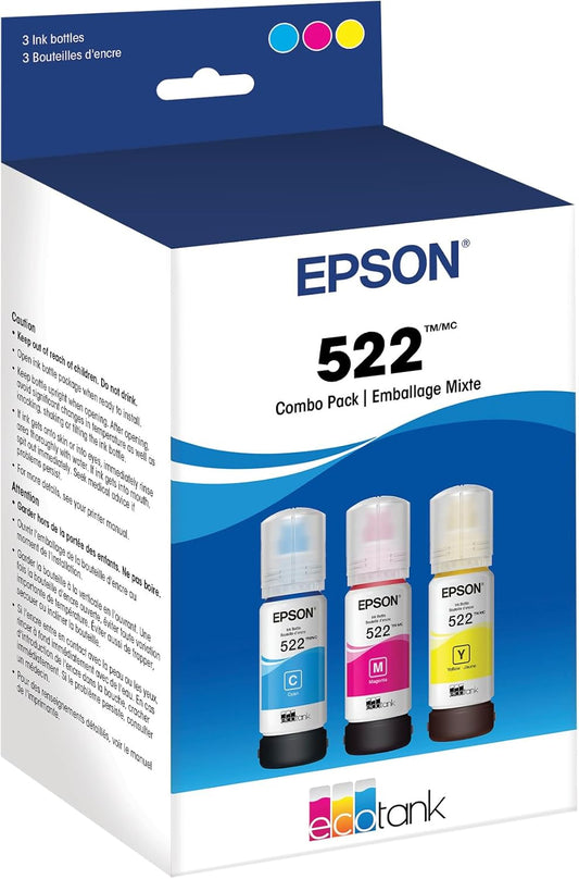 Epson T522520-S 522 EcoTank Ink Bottle Set - Color Combo Pack