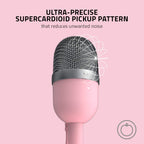 Razer Seiren Mini USB Streaming Microphone Quartz Pink Renewed
