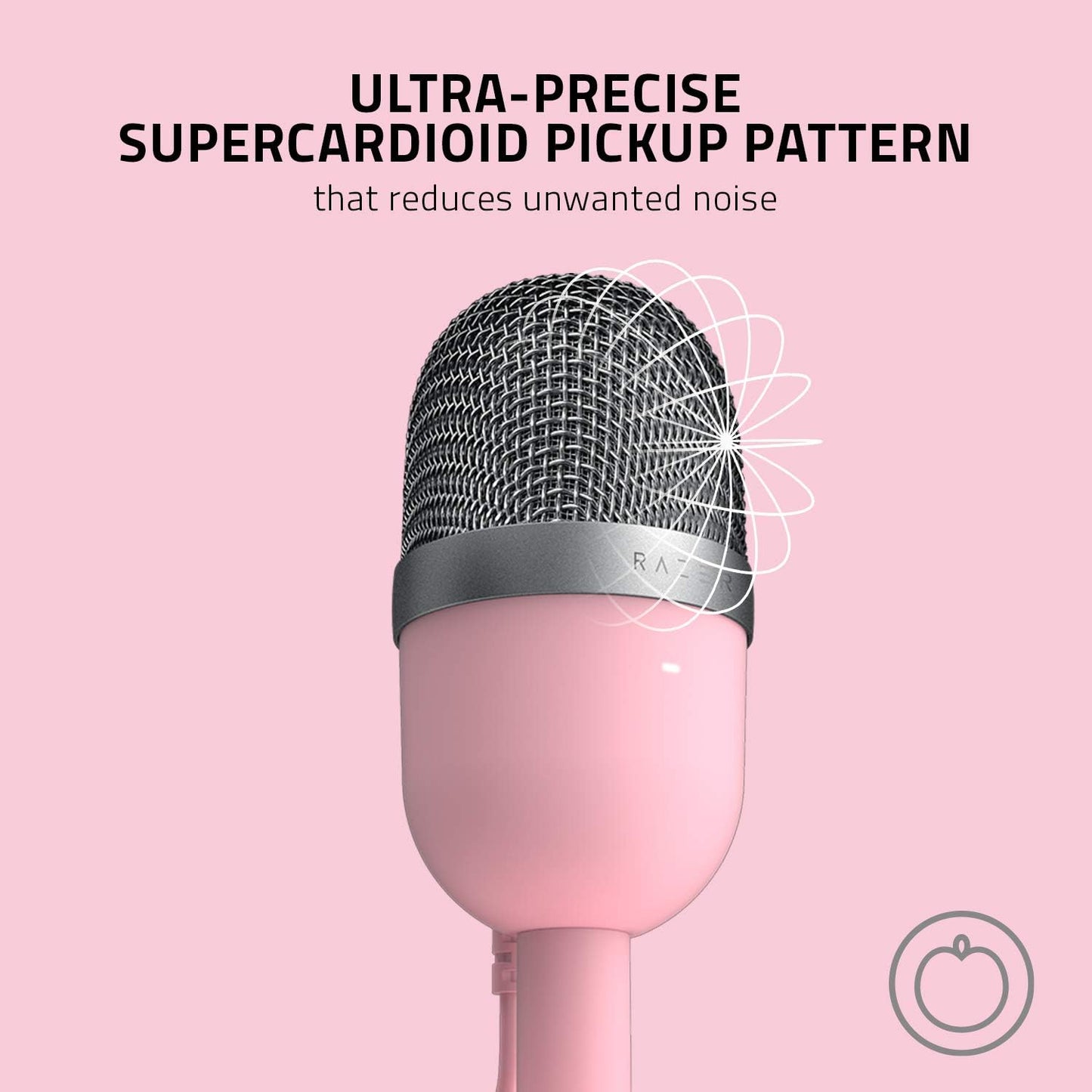 Razer Seiren Mini USB Streaming Microphone Quartz Pink Renewed