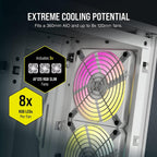 Corsair CC-9011247-WW iCUE 2000D RGB Airflow Mini-ITX Case White