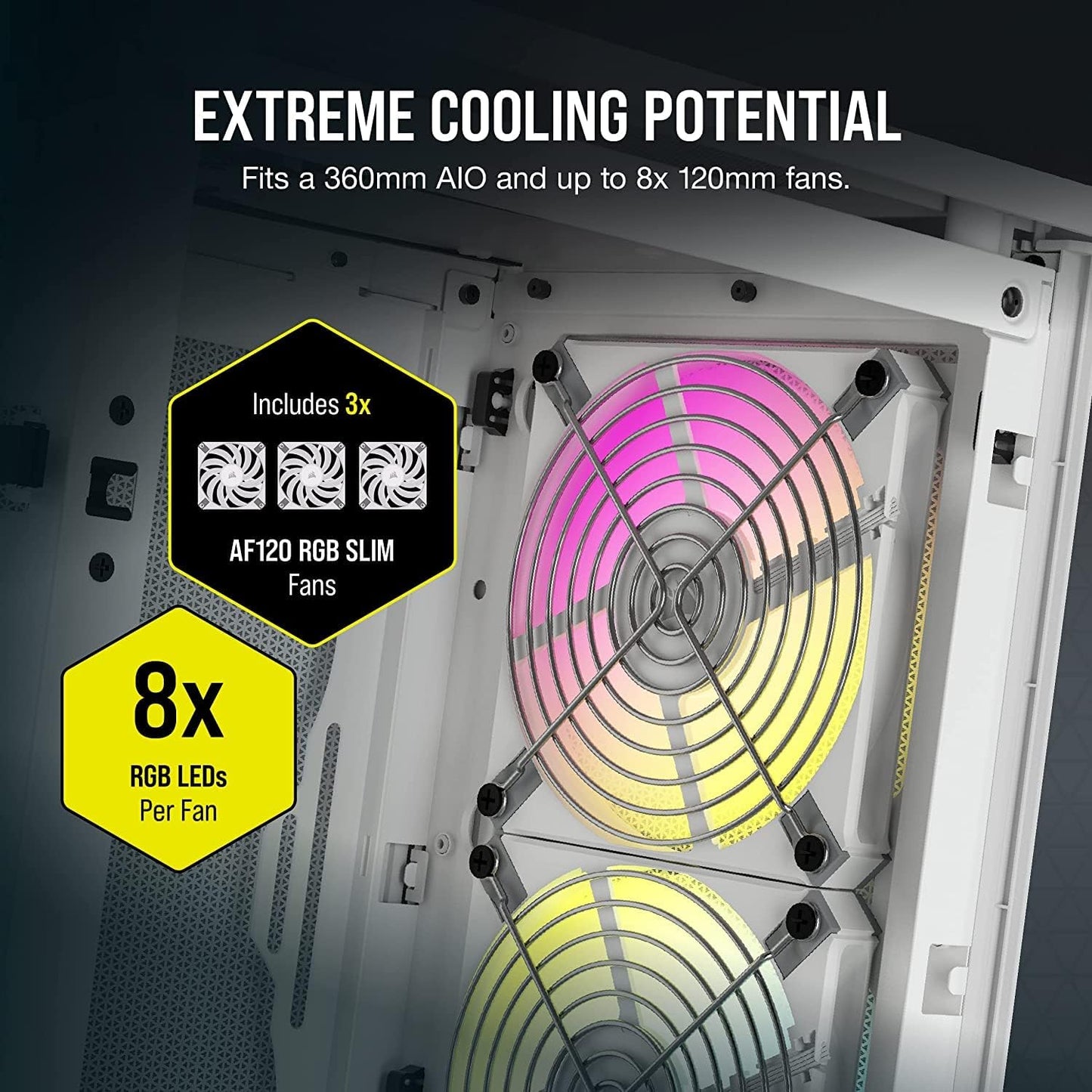 Corsair CC-9011247-WW iCUE 2000D RGB Airflow Mini-ITX Case White