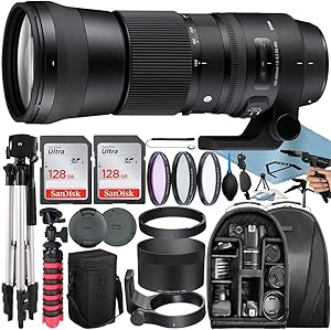 Sigma 745-101 150-600mm Lens for Canon EF Bundle