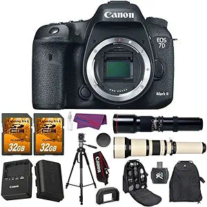 Canon EOS 7D Mark II DSLR Telephoto Lens Bundle