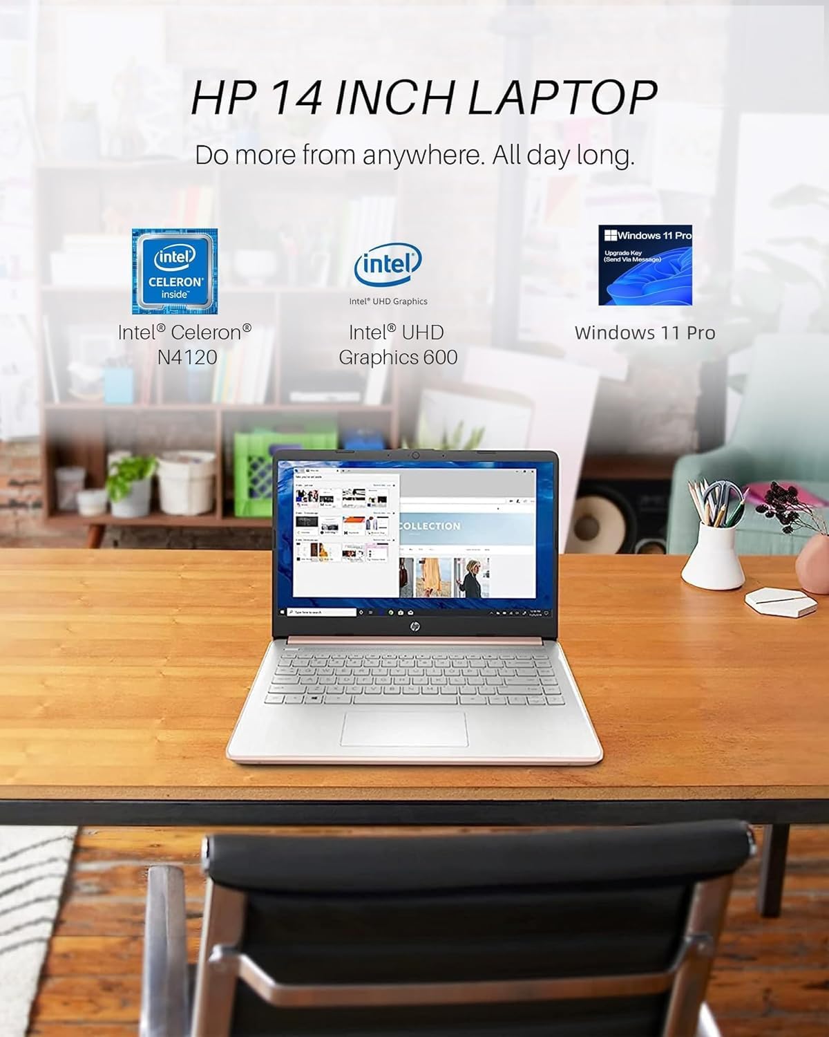 HP hp 14 laptop Quad-Core 16GB 384GB SSD