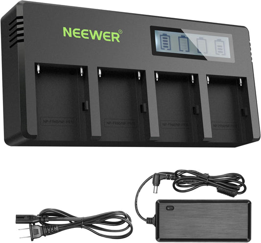 Neewer DF-F970 4-Channel NP-F Battery Charger