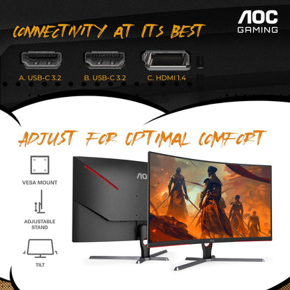 AOC CQ32G3SE 32-Inch 165Hz Curved Gaming Monitor