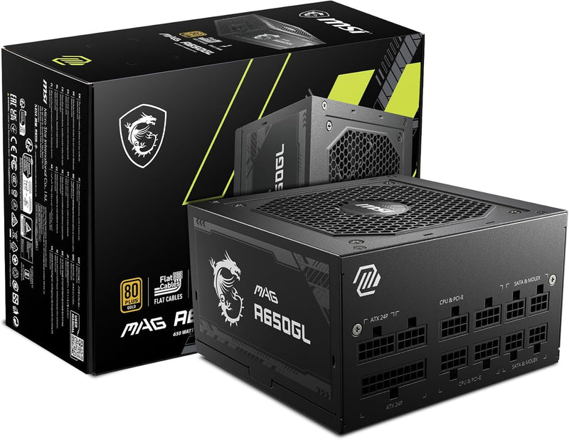 MSI MAG A650GL 650W 80+ Gold PSU — main product image