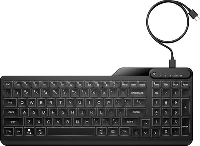 HP 7N7C0AA#ABA 400 Backlit Wired Keyboard - USB-C