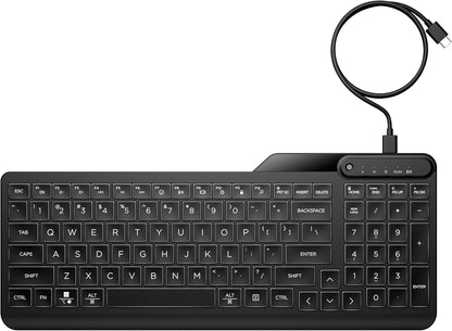 HP 7N7C0AA#ABA 400 Backlit Wired Keyboard - USB-C