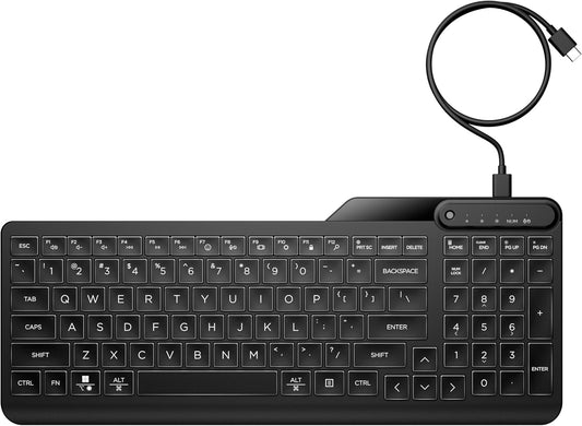 HP 7N7C0AA#ABA 400 Backlit Wired Keyboard - USB-C